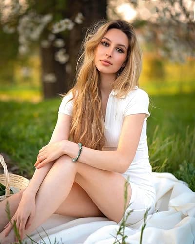 AD Beads Handmade Gemstone Stretch Elastic Bracelet Crystal Healing Reiki Nature's Beauty and Spiritual Essence Unisex - color: African Turquoise (Spiritual Growth), size: 4mm