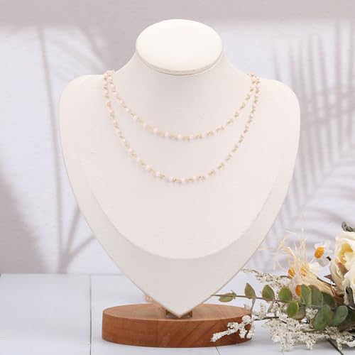 SMYHTGLIF 5 Meters Gold Plated Brass Bead Jewelry Making Chain Pink Crystal Chain Bulk Craft Chain with Lobster Clasps and Jump Rings for Jewelry Making - color: Pink