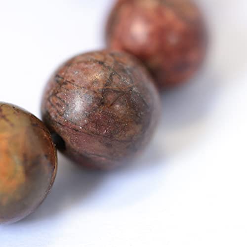 KISSITTY 235pcs 8mm Natural Picasso Stone/Jasper Bead Strands, Natural Gemstone Crystal Beads Round Smooth Chakra Beads Energy Healing Crystals Gemstones for DIY Jewelry Bracelets Necklaces Making - color: Natural Picasso Stone/Jasper