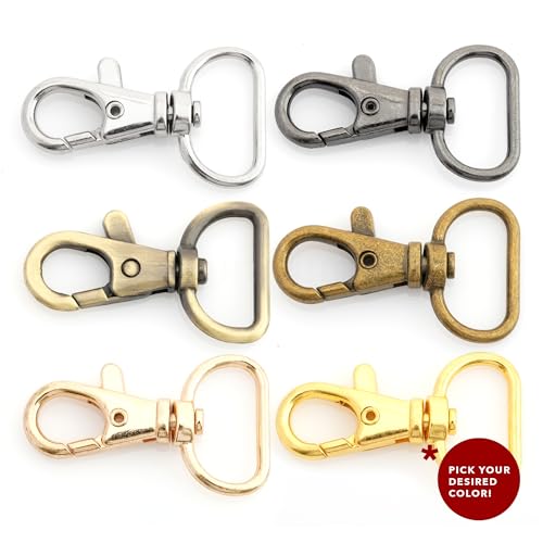 CRAFTMEMORE 3/4 Inch Trigger Snap Hooks Classic Swivel Lobster Claw Clasps Purse Lanyard Clip 20 Pack CSPS (Silver) - color: Silver