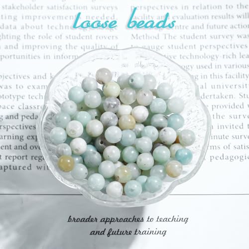 Natural Gemstone Round Loose Beads for Jewelry Making DIY Crystal Energy Healing 1 Strand 15" (Amazonite, 4mm (15"/Strand)) - color: Amazonite, size: 4mm (15"/Strand)