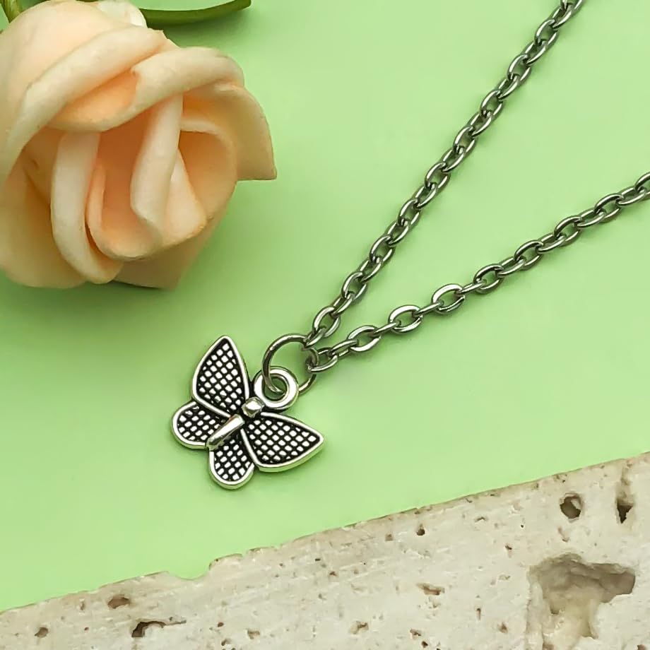 Sailanzi 112pcs Alloy Ancient Silver Butterfly Insect Series Pendant Jewelry Making DIY Keychain Earrings Pendant Various Design Charms for Jewelry Making Bracelets Necklace (SN86) - color: SN86