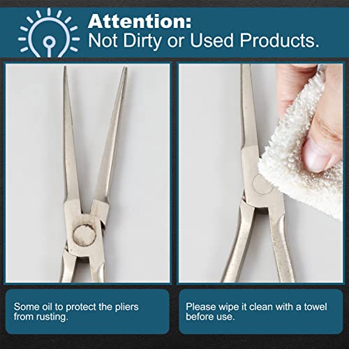 SPEEDWOX 7 Inches Long Reach Needle Nose Pliers with Teeth, Extra Long Nose Mini Precision Wire Looping Pliers for Jewelry Making, Bending Wire and Small Object Gripping - style: Needle Nose Pliers with Teeth