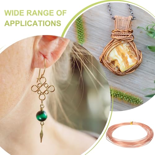 PATIKIL 99.9% Pure Copper Wire for Jewelry Making, 18 Gauge (1mm) Copper Craft Wire 24.6 Feet Beading Jewelry Making Supplies for Crafting Wreath Electroculture Gardening - size: 18 Gauge x 24.6 Feet