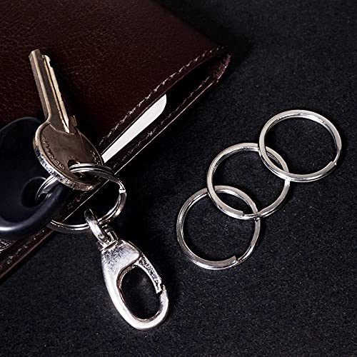 CREST Surgical and Marine Grade Stainless Steel Split Ring for Keychains SS316L Key Rings for Car Keys - color: 10-pack 316ss