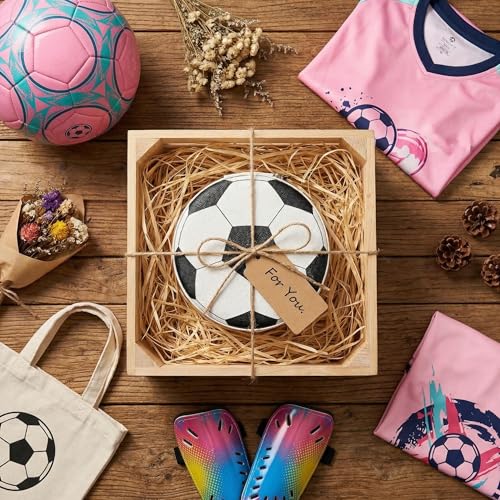 12-Pack Soccer Jewelry Box Bulk Team Gifts for Girls, White Round Mini Travel Jewelry Case for Soccer Players Coaches, Senior Night Tournament Gifting - style: Soccer