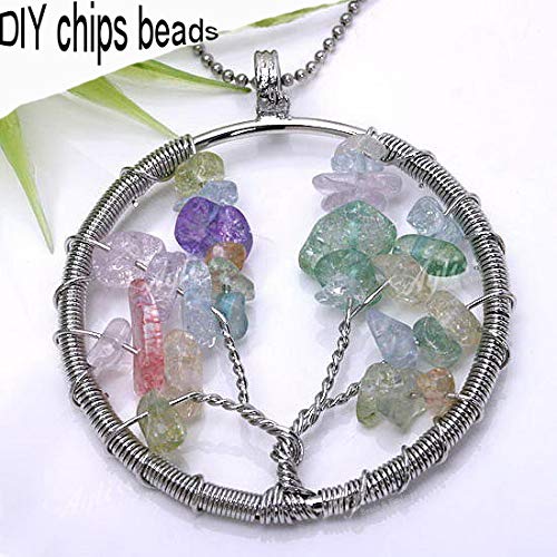 Natural Gemstone Beads Irregular Chips Stone Bead 5-8mm About 450pcs Crystal Loose Rocks Beads for Bracelet Necklace Jewelry Making (Multi)