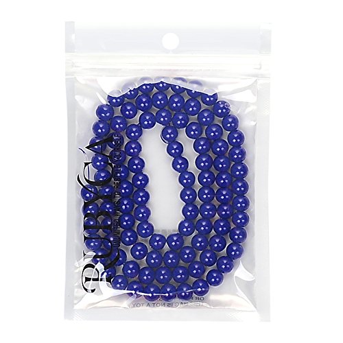 RUBYCA Round Opaque Painted Druk Czech Glass Beads Bulk Jewelry Making Supplies Strand (Blue, 4mm) - color: Dark Blue, size: 4mm