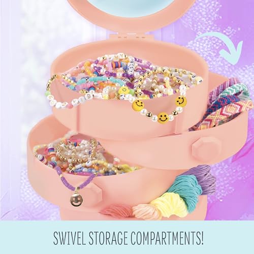 STMT D.I.Y. Personalized Jewelry Box, Design 50+ Accessories, Includes Swiveling Jewelry Box, Beads for Jewelry Making, Bracelet Making Kit, Great Gifts for Girls, Jewelry Making Kit for Girls 8-12 - size: Small, style: Jewelry Box