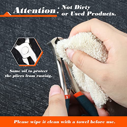 SPEEDWOX End Nippers Long Reach 5-1/2 Inch Mini End Cutting Pliers End Cutters Fine Precision Professional Wire Cutter for Jewelry Making Carpenter Construction Tools Nail Remover Mini Nippers - style: End Cutting Pliers
