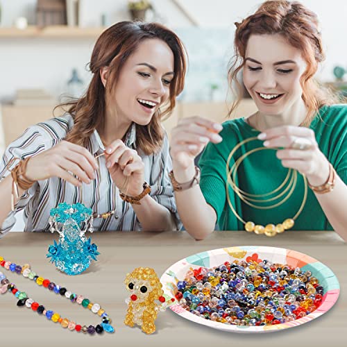 560 Pcs Faceted Rondelle Crystal Beads, Boxed, Spacer Beads for DIY Crafts, 4/6/8mm (Red) - color: Red