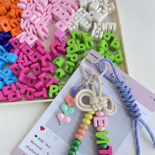 26PCS Large 6mm Hole Letter Beads, 20mm Acrylic Beads A to Z,for DIY Jewelry Making Kit Friendship Bracelet Key Chain and Bag Charm (26 A to Z Pink) - color: 26 A to Z Pink