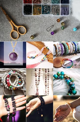 QINJIEJIE 60PCS Amethyst Beads 8mm Natural Stone Beads Round Loose Gemstone Bead for Bracelet Beading Purple Crystal Jewelry Making DIY Necklace Earrings 0.32" Stocking Stuffers - color: Amethyst, size: 60PCS