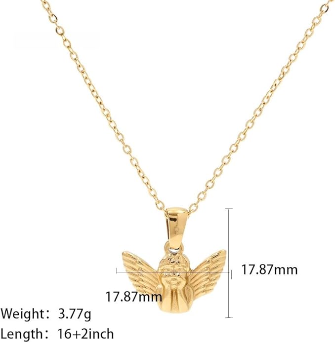 IBARA Women Gold Dianty Necklace Sun Crescent Moon Star Evil Eye Lock Lovely Heart Flower Butterfly Pearl Pendant Coin Necklaces 18K Gold CZ Diamond Filled Chain Boho Beach Simple Handmade Jewelry