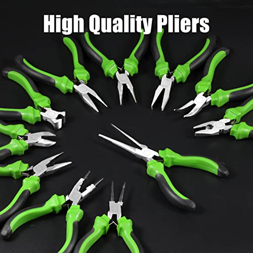 SPEEDWOX Mini Long Nose Pliers with Wire Cutter, Precision Fine Beading Pliers with Non-Serrated Jaws, Precision Jewelry Making Tool for Small Object Gripping - style: Long Nose Pliers with Cutter