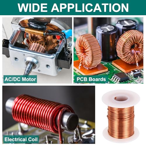 MECCANIXITY 20 AWG Magnet Wire, 20 Gauge Enameled Copper Wire, 8 oz Magnetic Coil Wire for Transformer, Motor, Electric, 155C(311F) - size: 20AWG