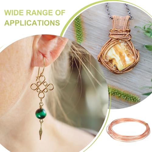 PATIKIL 99.9% Pure Copper Wire for Jewelry Making, 16 Gauge (1.3mm) Copper Craft Wire 14.8 Feet Beading Jewelry Making Supplies for Crafting Wreath Electroculture Gardening - size: 16 Gauge x 14.8 Feet