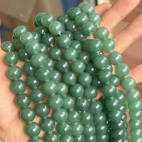 MJDCB Natural Stone Beads Green Aventurine Round Loose Beads for Jewelry Making DIY Bracelet Necklace (12mm) - color: Aventurine, size: 12mm