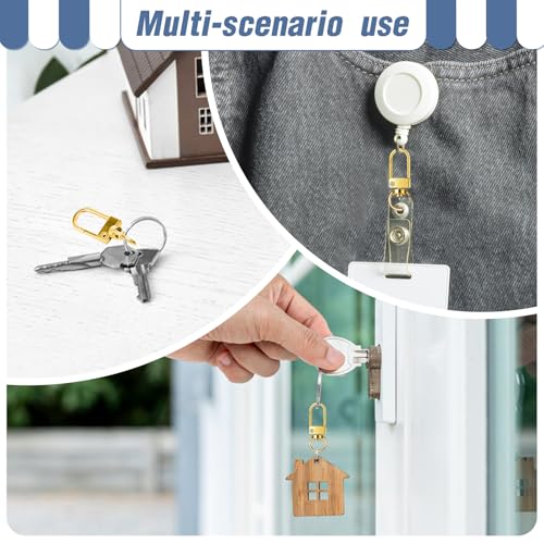 30 Pieces Lobster Claw Clasps Gold Swivel Snap Hooks, Metal Lobster Clasp Keychain Swivel Lanyards Snap Hooks Key Chain Hooks for Jewelry Making Purse Bags Keychain Clasp Connector Art Crafts