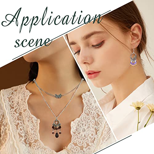 SUNNYCLUE 48Pcs 6 Styles 2 Colors Alloy Chandelier Component Links Charms Tibetan Style Earring Chandelier Filigree Pendants Findings for DIY Earring Necklace Jewellery Making Supplies Crafts - color: 48pcs 6 Styles 2 Colors
