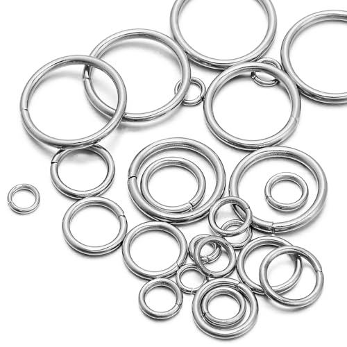 2000 Pieces No Tarnish Stainless Steel Jump Rings for Jewelry Making, 5mm, 20 Gauge Thickness, Silver (5mm) - color: 5mm