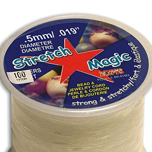 Pepperell Stretch Magic 0.5mm Bead and Jewelry Cord, 100m, Clear