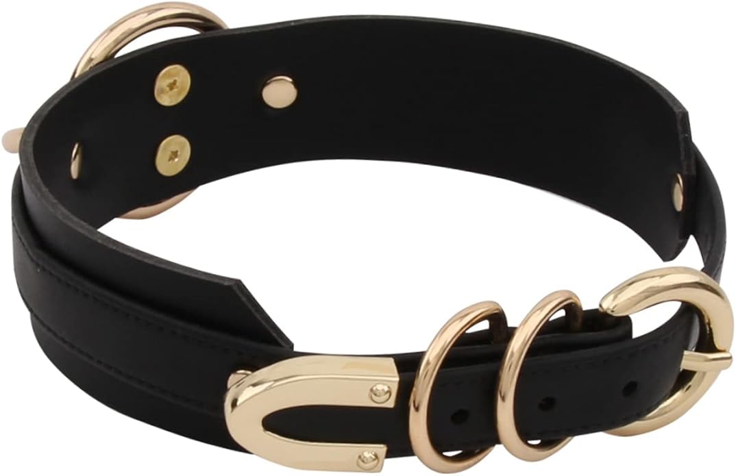 Lookook Fashion O-Ring Faux Leather Choker Necklaces Collar For Womens