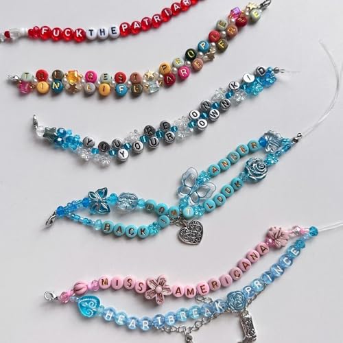 1000pcs Round Letter Beads 4x7mm Acrylic Alphabet Beads Spacer Beads for Jewelry Making Bracelets Necklace Earring Key Chains DIY Craft(K-White Letter Transparent Colorful Bead) - color: K-White Letter Transparent Colorful Bead