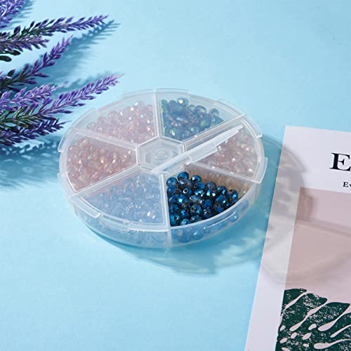Craftdady 360Pcs Faceted Glass Teardrop Beads 6 Colors Transparent Pearl Luster Water Drop Glass Crystal Loose Beads Electroplate Charms for DIY Jewelry Crafts Making - color: 6 Colors, 6x6mm