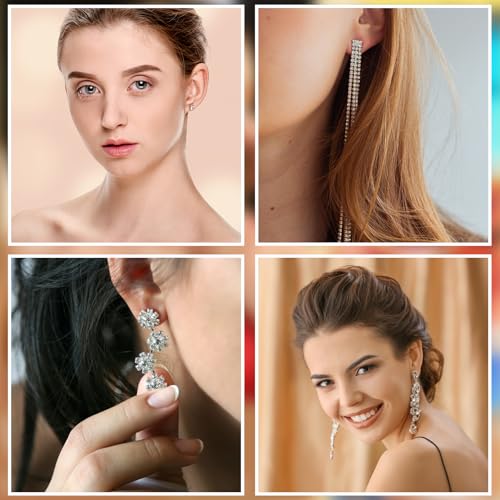 Tondiamo 2400 Pcs Earring Making Kit, Include Bright Gold, Silver and Gold Ear Hooks, 300 Earrings Cards Anti Sensitive Earring Making Tool with Jump Rings and OPP Bags for Repair(Brown Cards) - color: Brown Cards