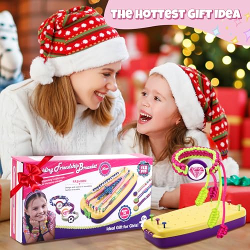 VIDIBESTY Stretchy Bracelet Making Kit for Girls 6-12, Elastic String DIY Arts & Crafts Bulk Toy Set, Friendship Jewelry Maker Tool, Popular Christmas Birthday Gifts for Kids Ages 7 8 9 10 11(112PCS) - style: Friendship Bracelet