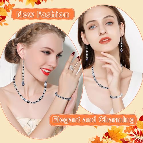 1000pcs Glass Beads for Jewelry Making Colorful Rainbow Craft Crystal Beads with Loose Beads Sparkly Beads for DIY Necklace Bracelet Earring(Black, Gold) - color: Black, Gold