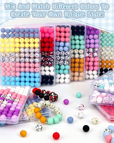 100 Pcs 15mm Silicone Beads for Keychain Making, Butterfly Silicone Beads Bulk Round for Bracelets Pens Crafts Jewelry Making (Butterfly) - color: Butterfly