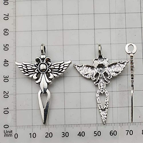 Youdiyla 100g Big Cross Pendants Collection - Antique Bronze Silver Sword Holy Angel Jesus Peace Cross Crucifix Metal Charms for Jewelry Making DIY Findings (HM23)