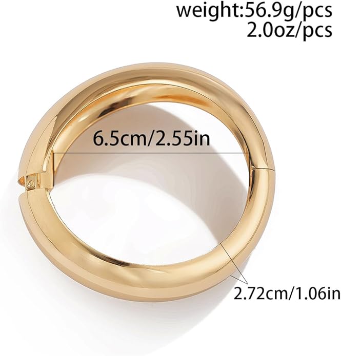 Gold/Silver Cuff Bangle Bracelets For Women Chunky Waterdrop Twisted Hinged Bangle Bracelets Minimalist Arm Cuff Bracelet Jewelry Gifts