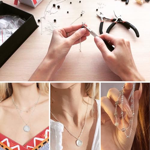 33 Feet Silver Satellite Cable Chains Roll, 2MM Silver Plated Brass Ball Beaded Cable Link Chains Spool Bulk for Jewelry Making DIY Craft - color: 3.0mm beads silver satellite cable chain