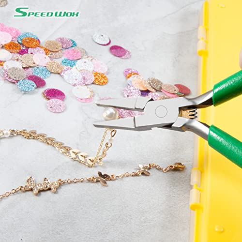 SPEEDWOX 5-Inch Flat Nose Pliers for Jewelry Making Smooth Jaw Mini Duck Bill Plier for Wire Wrapping Bending or Straightening Sheet Metal Bending Jewelry Making Tools Open and close Jump Rings - style: Duckbill Pliers