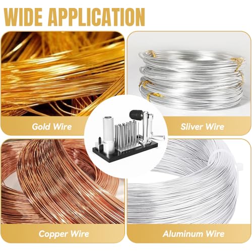 KATWAY Jump Ring Maker Tool Kit for Jewelry Making – Adjustable Wire Coil Machine with 20 Shafts for Chainmail, Bracelets, Earrings, Necklaces – DIY Jump Ring Making Tool