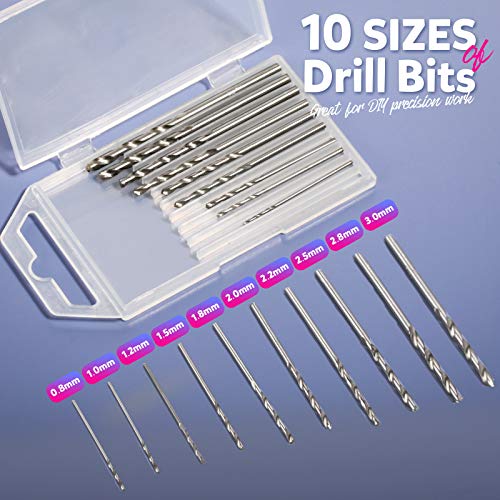 LEOBRO Hand Drill, Hand-operated Hand Drills, Pin Vise with Drill Bits, Drill Press Vise, Keychain Making Kit, Jewelry Making Supplies, for Crafts