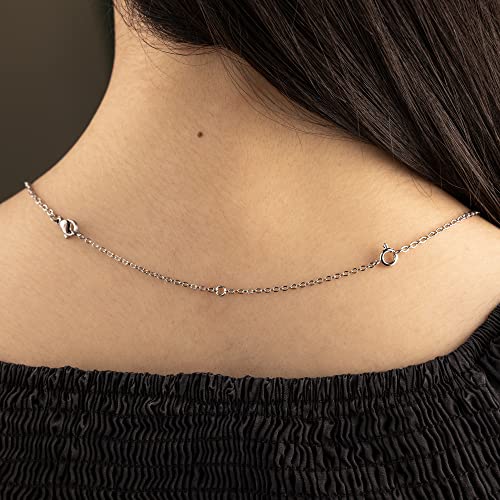Bracelet Extender Durable White Gold Extenders for Necklace Bracelet Anklet Extension Chains Necklace Extender(1 2 3 inch) - color: A-White Gold
