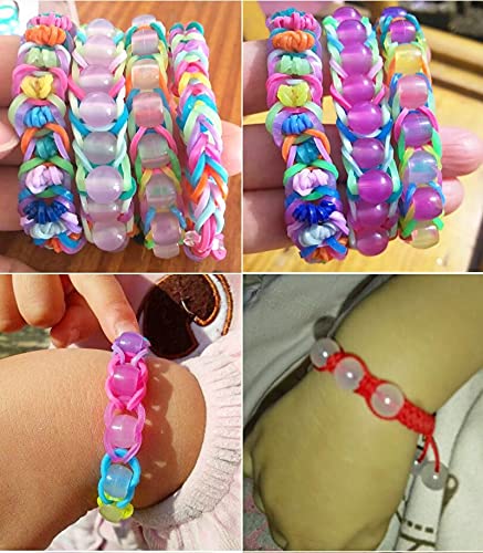 Amaney 600 Pieces UV Beads Multi Color Changing UV Reactive Plastic Pony Beads Glow in The Dark - color: UV Mixed