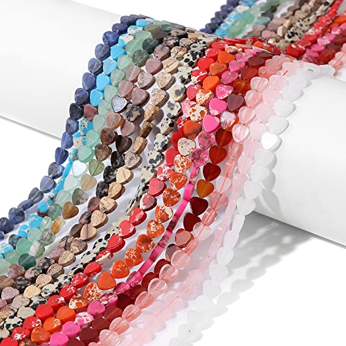 6mm Natural Green Aventurine Stone Beads Heart Shape Cute Fine Gems Spacer Beads Fit Jewelry Making DIY Exquisite Necklace Bracelet Accessory - color: Green Aventurine