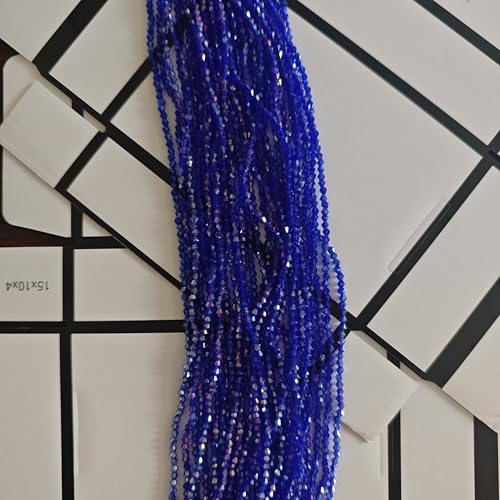 3mm4mm 1100pcs 800pcs Bicone Beads Crystal Glass Faceted Beads for Necklace Bracelet Earrings DIY Jewelry Crafts Making Project (3mm Dark BlueAB) - color: 3mm Dark BlueAB