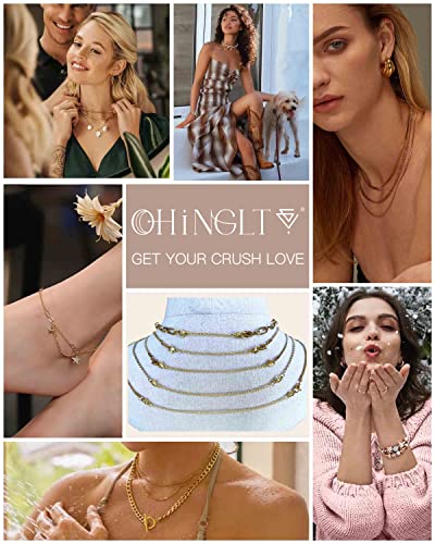 OHINGLT Necklace Extender 10Pcs Chain Extenders for Necklaces Bracelet, Silver Plated Stainless Steel Extension Chain for Women Jewelry Making - color: Necklace Extender 10Pcs Siver
