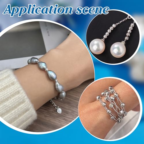 PH PandaHall 35pcs 925 Sterling Silver Spacer Bead, 3mm Small Round Infinite Pattern Beads Textured Metal Beads for DIY Jewelry Earrings Bracelets Necklace Crafts Making