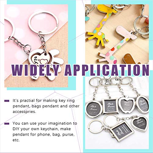 Swpeet 450Pcs 3/5" 15mm Sliver Key Chain Rings Kit, Including 150Pcs Keychain Rings with Chain and 150Pcs Jump Ring with 150Pcs Screw Eye Pins Bulk for Jewelry Findings Making (15mm, Sliver) - color: Sliver, size: 15mm