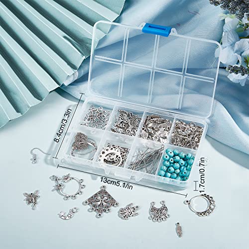 SUNNYCLUE 1 Box DIY 10 Pairs Angel Fairy Charm Boho Style Chandelier Charms Earring Making Kit Feather Star Dream Catcher Pendants for Jewelry Making Kits Adult Women DIY Craft Beginner Supplies - color: Chandelier Bohemian Style E