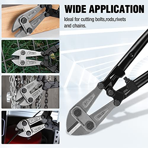 WORKPRO Bolt Cutter, Bi-Material Handle with Soft Rubber Grip, 18", Chrome Molybdenum Steel Blade, W017005A - size: 18", style: Bolt Cutter