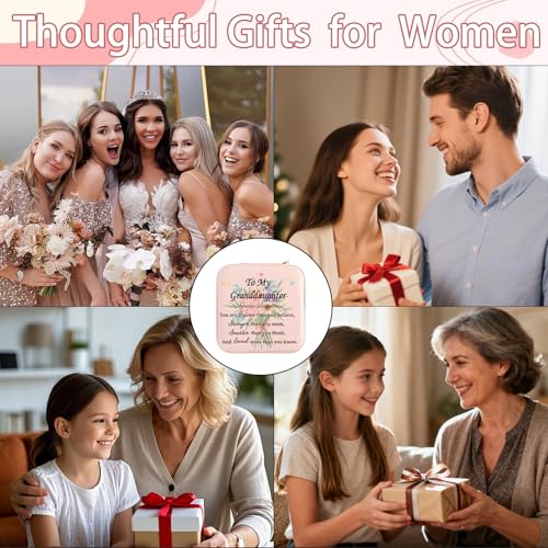 Granddaughter Valentines Day Gifts from Grandma Grandpa Graduation Birthday Gifts for Granddaughter Christmas Mothers Day Gift for Granddaughters Jewelry Box Pink Portable Travel Jewelry Case - color: granddaughter