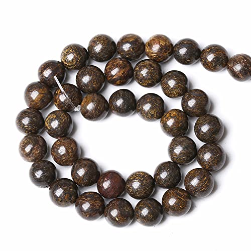 4MM 86PCS Natural Stone Bronzite Gemstone Spacer Loose Beads for Jewelry Making DIY Bracelet Necklace 1 Strand - color: Bronzite, size: 4mm